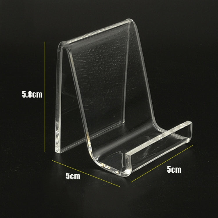 QH-040 10 PCS Acrylic Transparent Mobile Phone Display Stand(Transparent) - Desktop Holder by PMC TechLife | Online Shopping South Africa | PMC TechLife