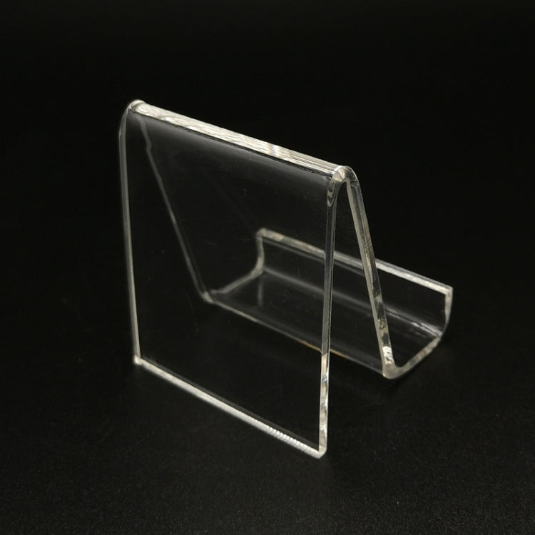 QH-040 10 PCS Acrylic Transparent Mobile Phone Display Stand(Transparent) - Desktop Holder by PMC TechLife | Online Shopping South Africa | PMC TechLife
