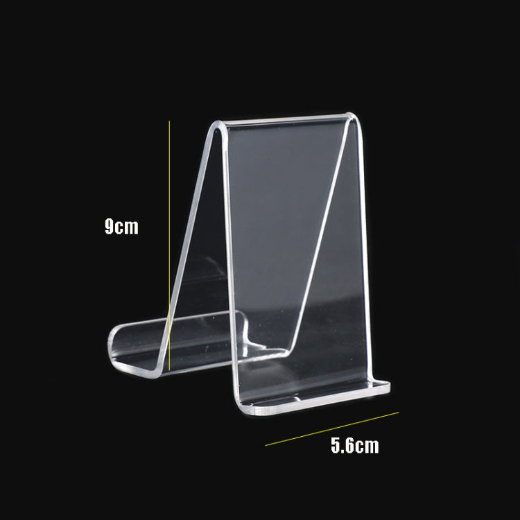 QH-018 10 PCS Acrylic Transparent Mobile Phone Display Stand(Transparent) - Desktop Holder by PMC TechLife | Online Shopping South Africa | PMC TechLife