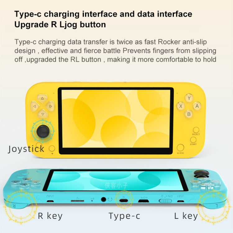 X20 LIFE Classic Games Handheld Game Console with 5.1 inch Screen & 8GB Memory, Support HDMI Output(Yellow) - free shipping - PMC TechLife - Order now!