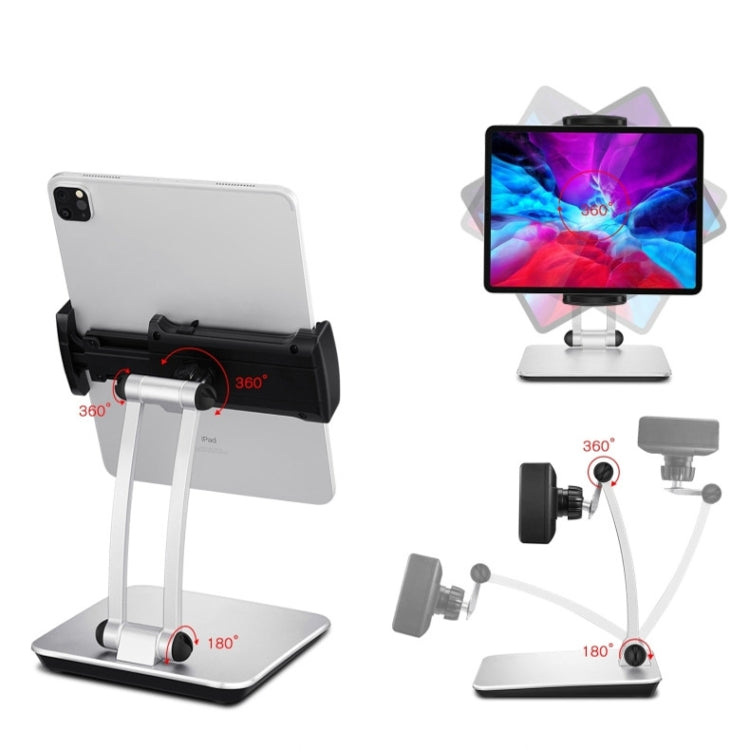 Aluminum Alloy Tablet Bracket Lazy Desktop Folding Mobile Phone Tablet Bracket - Desktop Holder by PMC Jewellery | Online Shopping South Africa | PMC Jewellery