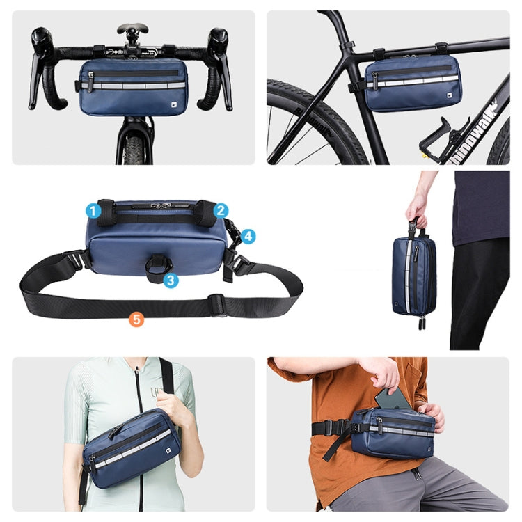 Rhinowalk X20990 Multi-Function Bicycle Front Bag(Blue) - Bicycle Bags by Rhinowalk | Online Shopping South Africa | PMC Jewellery | Buy Now Pay Later Mobicred