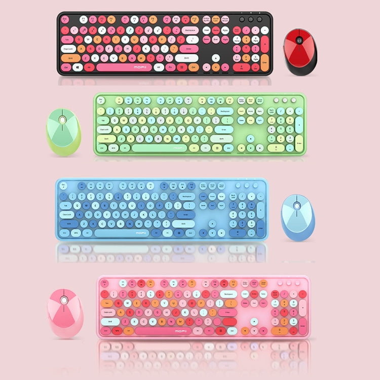 Mofii Sweet Wireless Keyboard And Mouse Set Girls Punk Keyboard Office Set, Colour: Green Mixed Version - Wireless Keyboard by Mofii | Online Shopping South Africa | PMC Jewellery