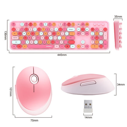 Mofii Sweet Wireless Keyboard And Mouse Set Girls Punk Keyboard Office Set, Colour: Green Mixed Version - Wireless Keyboard by Mofii | Online Shopping South Africa | PMC Jewellery