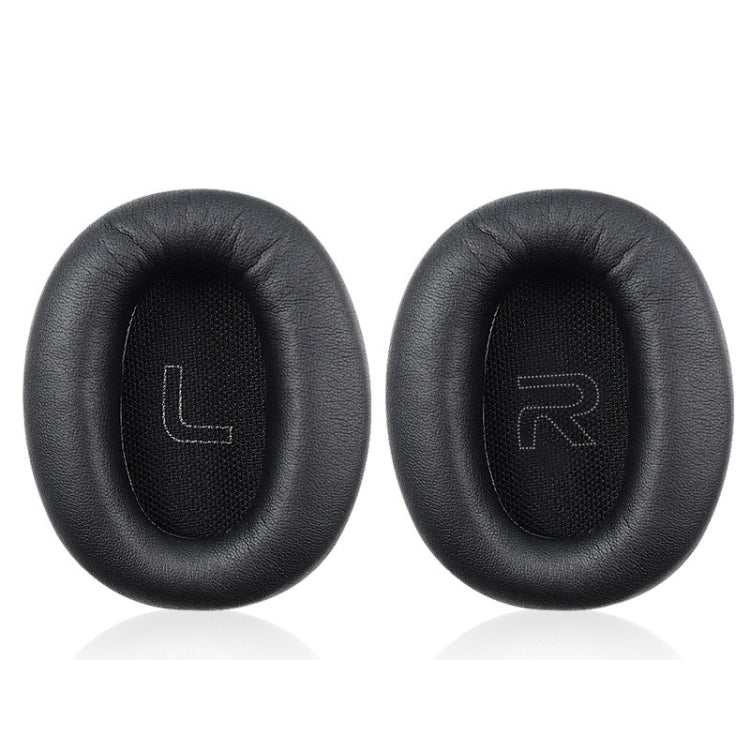 1 Pair Protein Skin Leather Headest Sponge Earmuffs For Edifier W820BT / W808BT / K815 / K815PG1 / H840 / K800 / K830(Black) - Earmuff & Pad by PMC Jewellery | Online Shopping South Africa | PMC Jewellery