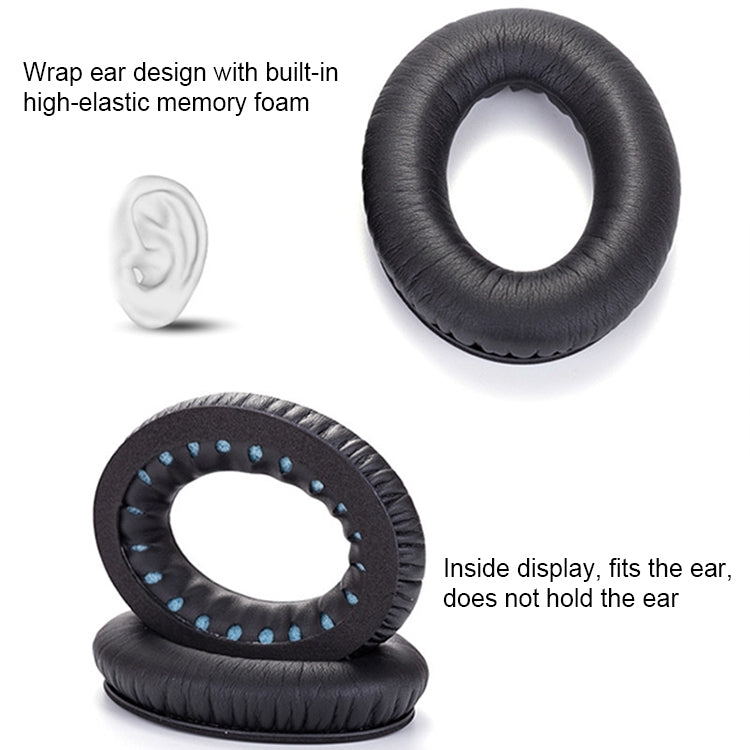 2 PCS Headset Sponge Cover For BOSE QC15 / QC3 / QC2 / QC25 / AE2 / AE2i(Coffee  + Black LR) - Earmuff & Pad by PMC TechLife | Online Shopping South Africa | PMC TechLife