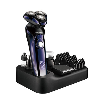 Sportsman SM-530 Electric Men Shaving Knife Multi-Function Base Charging Digital Water Washing Razor, Specification: US Plug(Purple) - Electric Shavers by SPORTSMAN | Online Shopping South Africa | PMC Jewellery | Buy Now Pay Later Mobicred