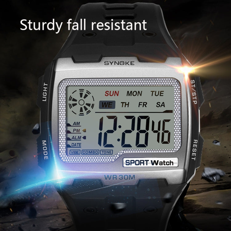 SYNOKE 9021 Square Sarge Screen Display Luminous Multifunctional Outdoor Men Sports Watch Digital Watch(Gold) - LED Digital Watches by SYNOKE | Online Shopping South Africa | PMC Jewellery | Buy Now Pay Later Mobicred