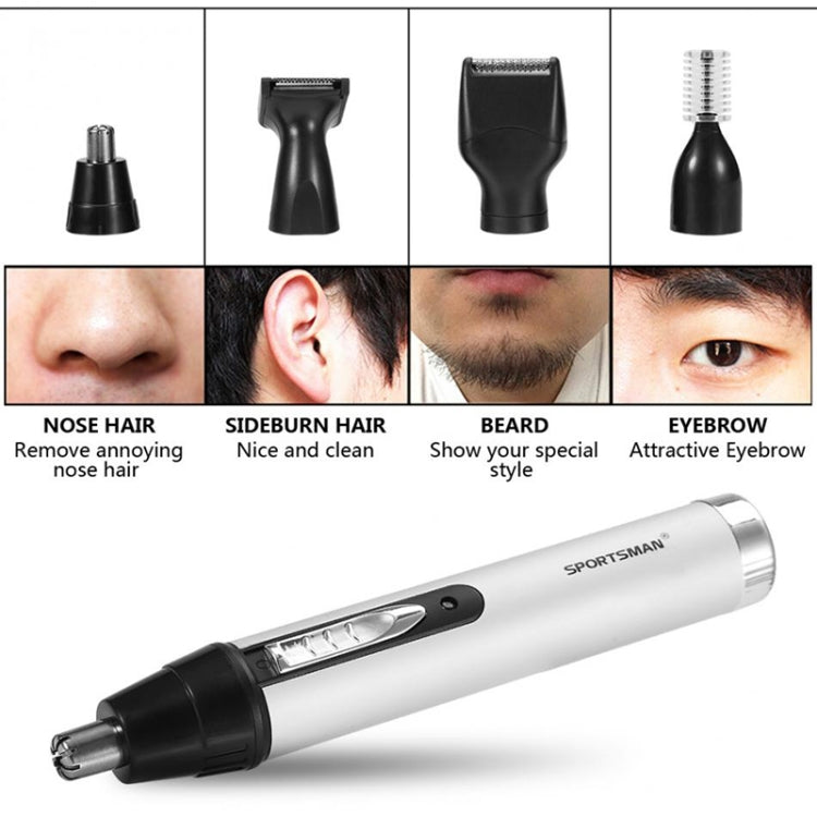 SPORTSMAN SM-418 Electric Mini Shaving Eyebrows Hair Nose Hair Trimmer USB(White) - Electric Shavers by SPORTSMAN | Online Shopping South Africa | PMC Jewellery