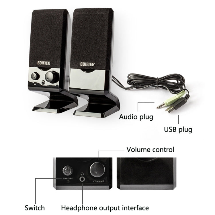Edifier R10U Mini USB Laptop Speaker(Black) - free shipping - PMC TechLife - Order now!