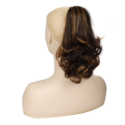 Women Curly Hair Short Ponytail Wig With Shark Clip(12H24 #) - Wigs by PMC Jewellery | Online Shopping South Africa | PMC Jewellery