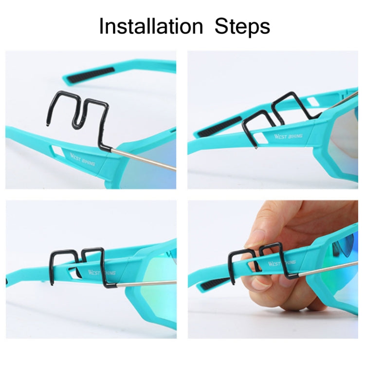 WEST BIKING Bicycle Riding Glasses Mini Rearview Mirror Multi-Angle Adjustable Flat Mirror(Black) - free shipping - PMC TechLife - Order now!