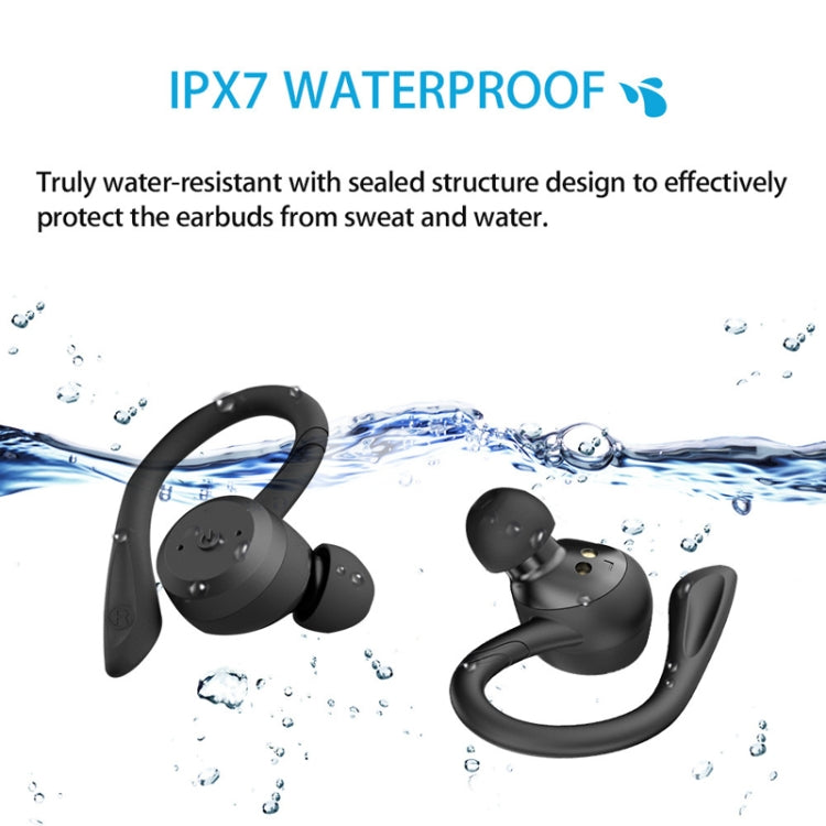 BE1032 Ear-mounted Waterproof Sports TWS Wireless Bluetooth Earphone(Black) - TWS Earphone by PMC TechLife | Online Shopping South Africa | PMC TechLife