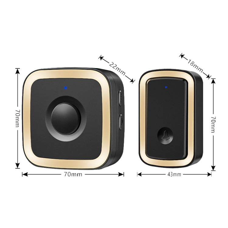 CACAZI A58 1 For 1 Smart Wireless Doorbell without Battery, Plug:UK Plug(Black Silver) - free shipping - PMC TechLife - Order now!