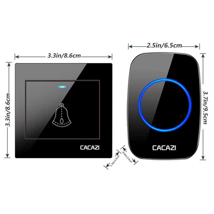 CACAZI H10 1 For 1 Wireless Smart Doorbell without Battery, Plug:EU Plug(White) - free shipping - PMC TechLife - Order now!