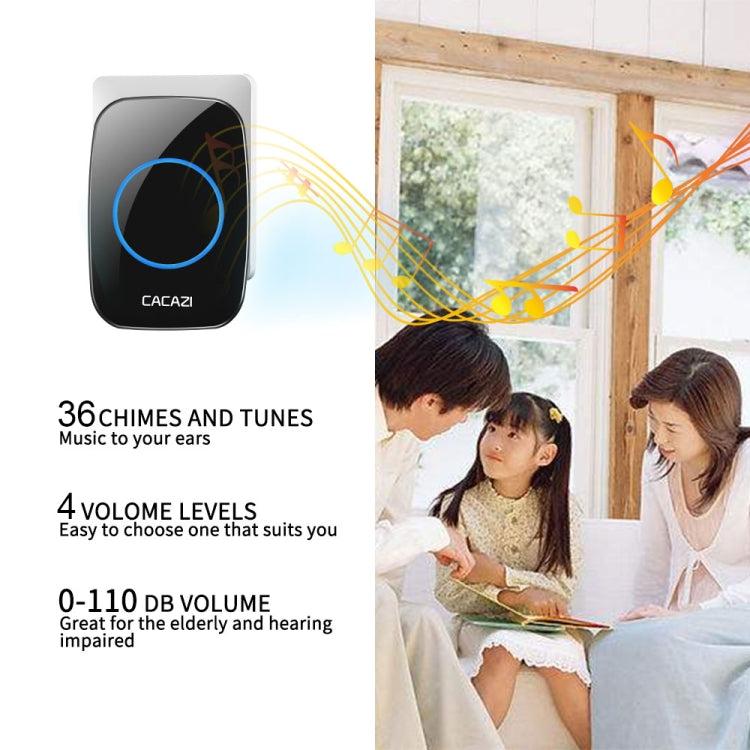CACAZI H10 1 For 1 Wireless Smart Doorbell without Battery, Plug:EU Plug(White) - free shipping - PMC TechLife - Order now!