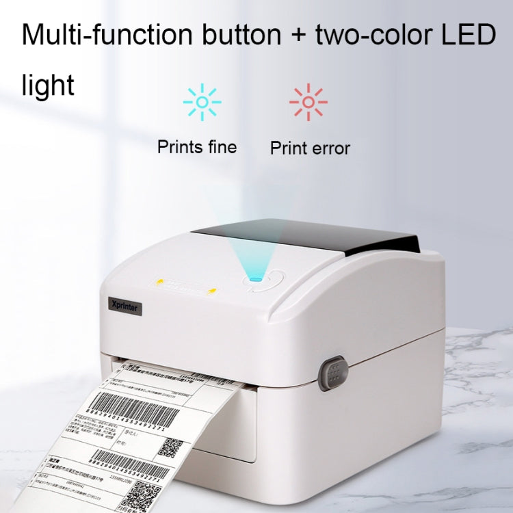 Xprinter XP-420B 108mm Express Order Printer Thermal Label Printer, Style:USB+LAN Port(UK Plug) - free shipping - PMC TechLife - Order now!