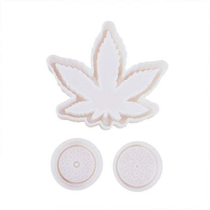 DIY Crystal Epoxy Mold Maple Leaf Ashtray Tooth Grinding Cigarette Grinding Combination Silicone Mold(Combination Set) - Arts & Crafts by PMC Jewellery | Online Shopping South Africa | PMC Jewellery