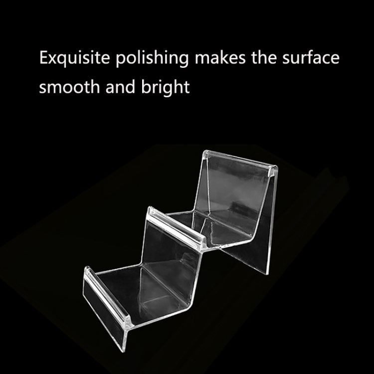 10 PCS Thickened Transparent Wallet Holder Plastic Phone Mask Display Stand Counter Display Stand,Specification: No. 4 2 Layer - Desktop Holder by PMC TechLife | Online Shopping South Africa | PMC TechLife
