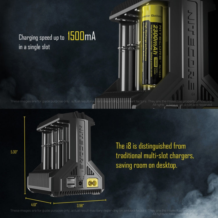 NITECORE 8-Slot High-Power Fast Lithium Battery Charger, Model: I8 - Charger & Converter by NITECORE | Online Shopping South Africa | PMC Jewellery