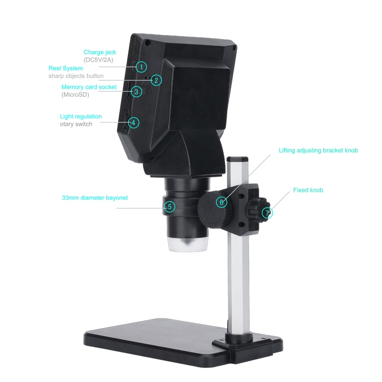 G1000 Digital Microscope HD Mobile Phone Repair Electron Microscope, Specification: Aluminum Plastic Bracket - free shipping - PMC TechLife - Order now!