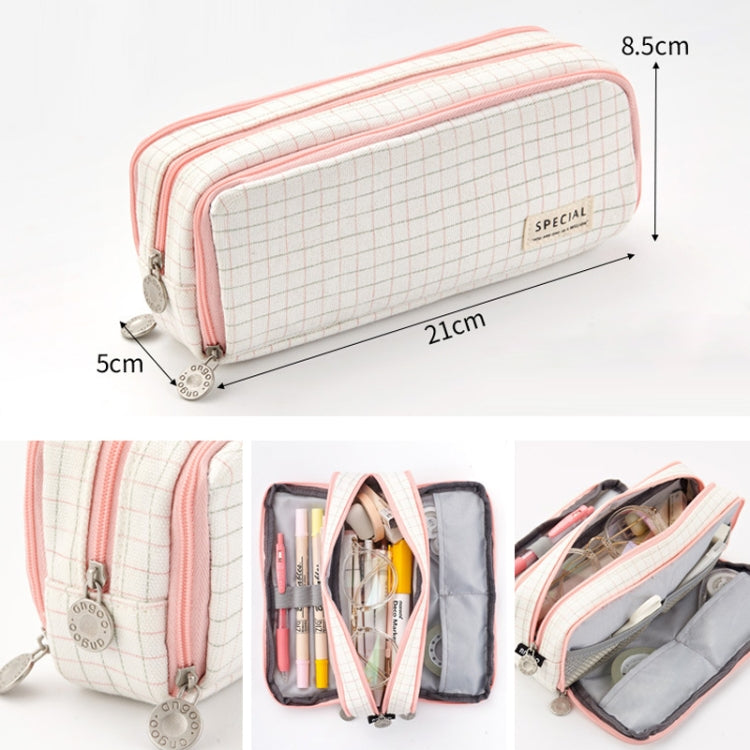 Angoo Double-Open Multi-Layer Stationery Pencil Case Multifunctional Cosmetic Bag(Palm Black And White) - Pen Holder by Angpoo | Online Shopping South Africa | PMC TechLife | Buy Now Pay Later Mobicred