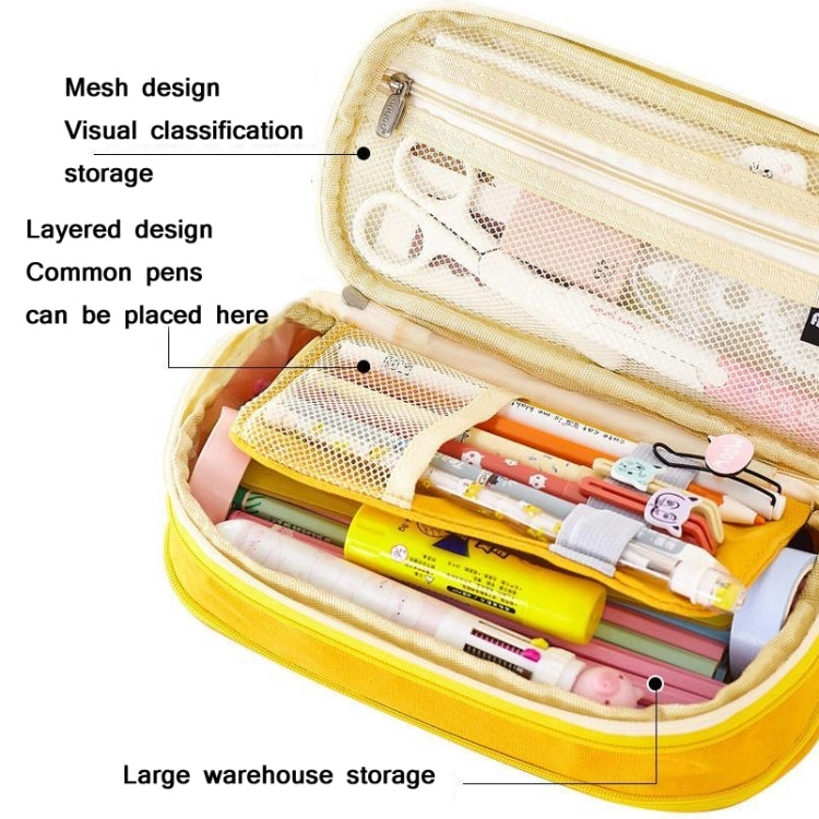 Angoo Cotton And Linen Large Capacity Pencil Stationery Bag(480 Ink Printing) - Pen Holder by Angoo | Online Shopping South Africa | PMC Jewellery