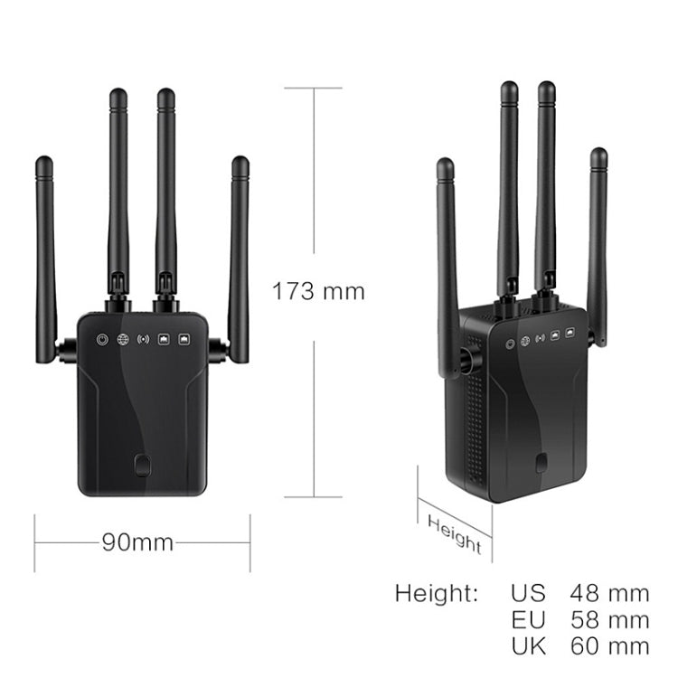 M-95B 300M Repeater WiFi Booster Wireless Signal Expansion Amplifier(White - EU Plug) - Broadband Amplifiers by PMC TechLife | Online Shopping South Africa | PMC TechLife