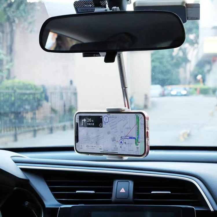 2 PCS Car Mobile Phone Bracket Rearview Mirror Navigation Bracket Driving Recorder Fixed Clipper Post-Lens Bracket(White) - free shipping - PMC TechLife - Order now!