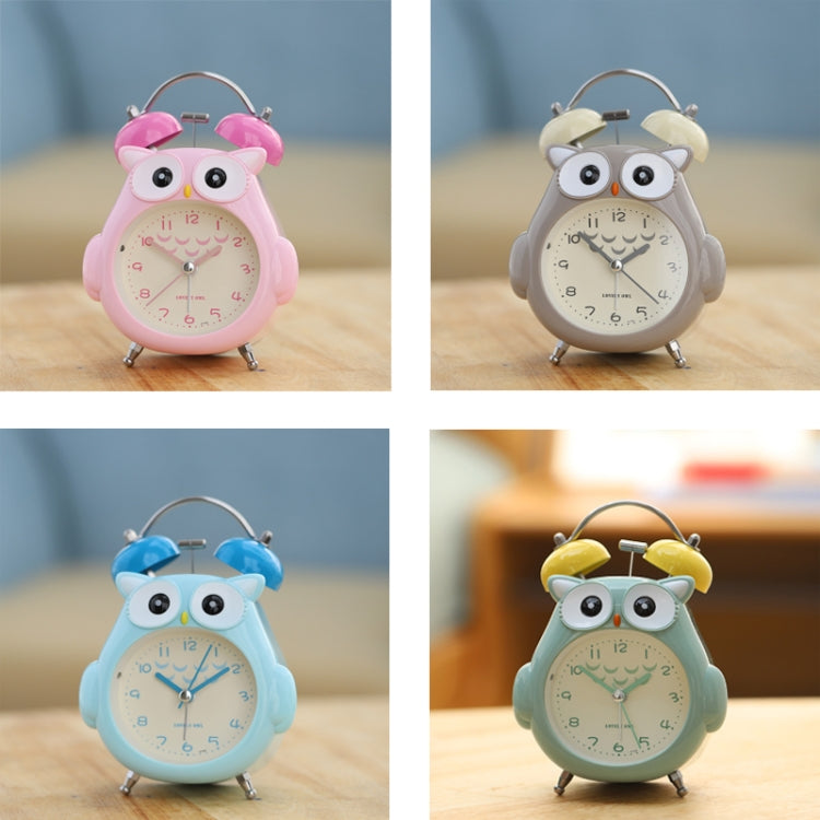 3 Inch Children Cartoon Owl Luminous Silent Bedside Snooze Small Alarm Clock(Gray) - Alarm Clocks by PMC Jewellery | Online Shopping South Africa | PMC Jewellery