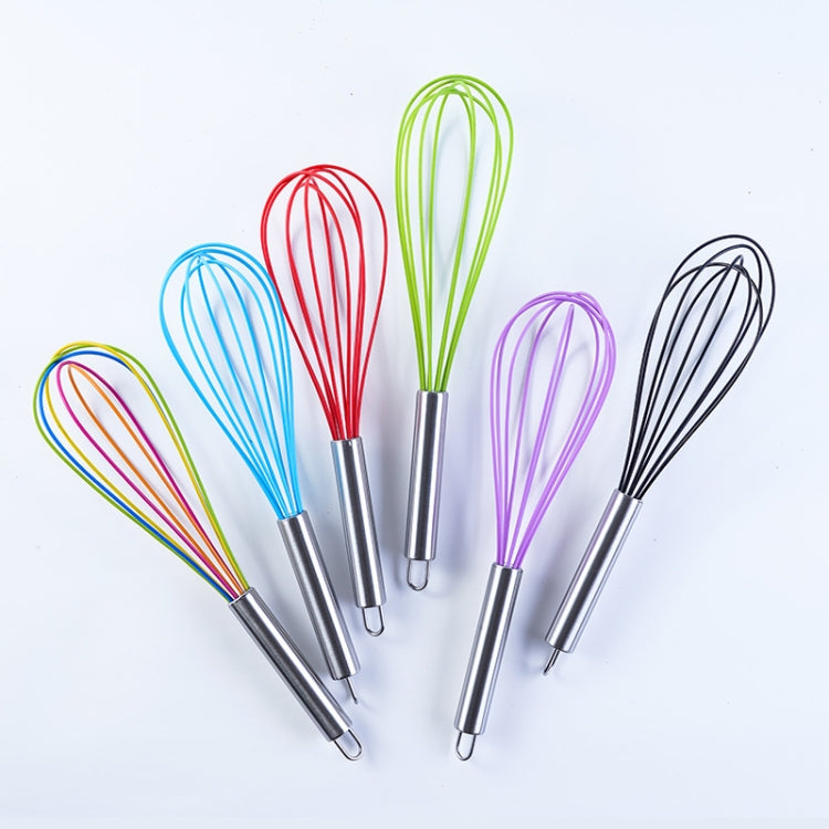 Silicone Egg Beater Home Egg Mixer Kitchen Gadgets Cream Baking Tools, Colour: 8 inch Colorful - Stirrer & Squeezer by PMC TechLife | Online Shopping South Africa | PMC TechLife