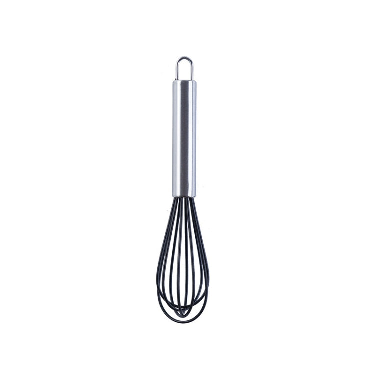 Silicone Egg Beater Home Egg Mixer Kitchen Gadgets Cream Baking Tools, Colour: 8 inch Black - free shipping - PMC TechLife - Order now!