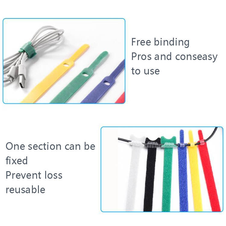 60 PCS T-Shaped Cable Organizer Belt Nylon Winder Buckle, Length: 15cm(Color Random Delivery) - Cable Organizer by PMC TechLife | Online Shopping South Africa | PMC TechLife | Buy Now Pay Later Mobicred