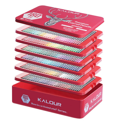 KALOUR 180 Colors Color Lead Set Painted Pencils Art Painting Supplies(Iron Box) - Art Supplies by KALOUR | Online Shopping South Africa | PMC Jewellery