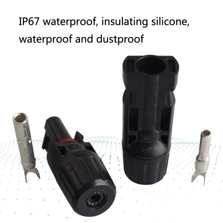 10 Sets MC4 Solar Photovoltaic Connector Waterproof Flame-Retardant Socket - DIY Cables by PMC TechLife | Online Shopping South Africa | PMC TechLife
