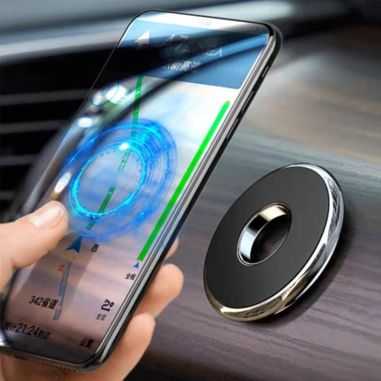 Q6 Car Magnetic Mobile Phone Holder Round Car Dashboard Navigation Bracket(Silver) - Car Holders by PMC TechLife | Online Shopping South Africa | PMC TechLife