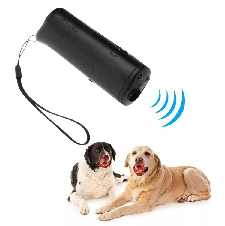 LED Flashlight Ultrasonic Dog Repeller Portable Dog Trainer, Colour: Single-headed Black(Colorful Package) - Training Aids by PMC Jewellery | Online Shopping South Africa | PMC Jewellery