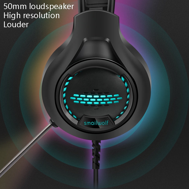 Smailwolf AK3 Headset Game Headphones Wired Luminous Desktop Computer Headset, Style: 3.5mm Double Plug - Multimedia Headset by PMC Jewellery | Online Shopping South Africa | PMC Jewellery