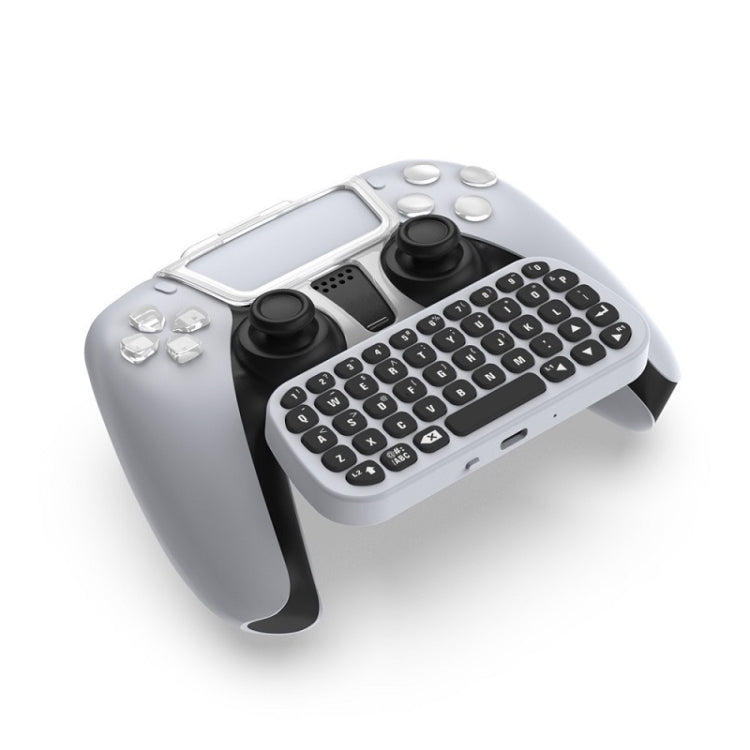DOBE TP5-0556 Bluetooth Keyboard Wireless Gamepad With Headphone Jack For PS5(White) - Gamepads by DOBE | Online Shopping South Africa | PMC Jewellery