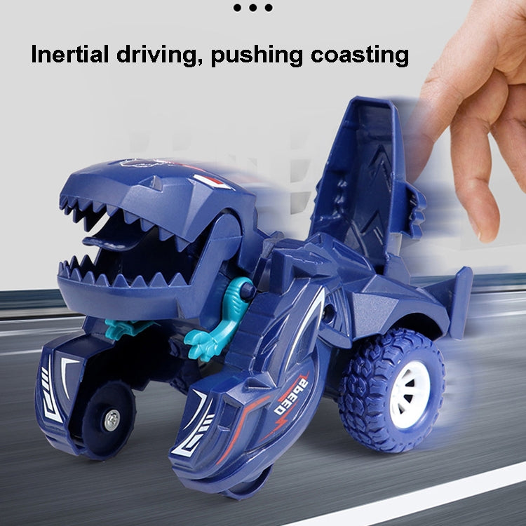 2 PCS Dinosaur Deformation Car Children Inertial Sliding Car Model Toy(Cyan) - Model Toys by PMC Jewellery | Online Shopping South Africa | PMC Jewellery