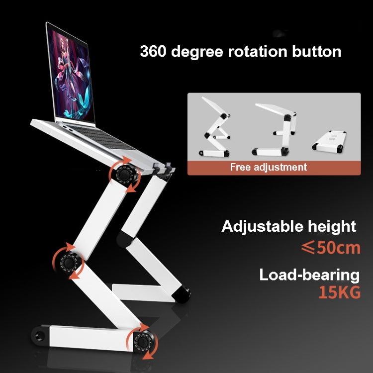 Oatsbasf Folding Computer Desk Laptop Stand Foldable Lifting Heightening Storage Portable Rack,Style: L01 Black - free shipping - PMC TechLife - Order now!