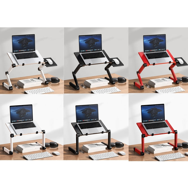 Oatsbasf Folding Computer Desk Laptop Stand Foldable Lifting Heightening Storage Portable Rack,Style: L02 White - Laptop Stand by Oatsbasf | Online Shopping South Africa | PMC Jewellery | Buy Now Pay Later Mobicred