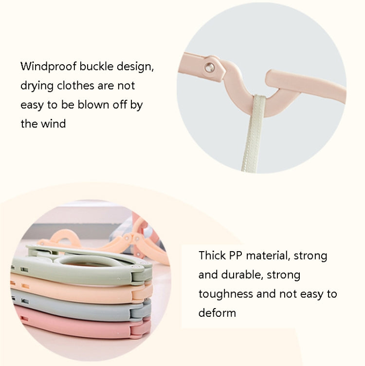 3pcs Portable Travel Folding Hanger Multi-Function Plastic Drying Rack(Pink) - Shelf & Hooks by PMC TechLife | Online Shopping South Africa | PMC TechLife