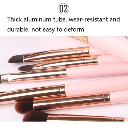 ZOREYA ZS744 7 In 1 Makeup Brush Set Beauty Tools Brush, Exterior color: Pink + Iron Box - Makeup Brushes by PMC Jewellery | Online Shopping South Africa | PMC Jewellery