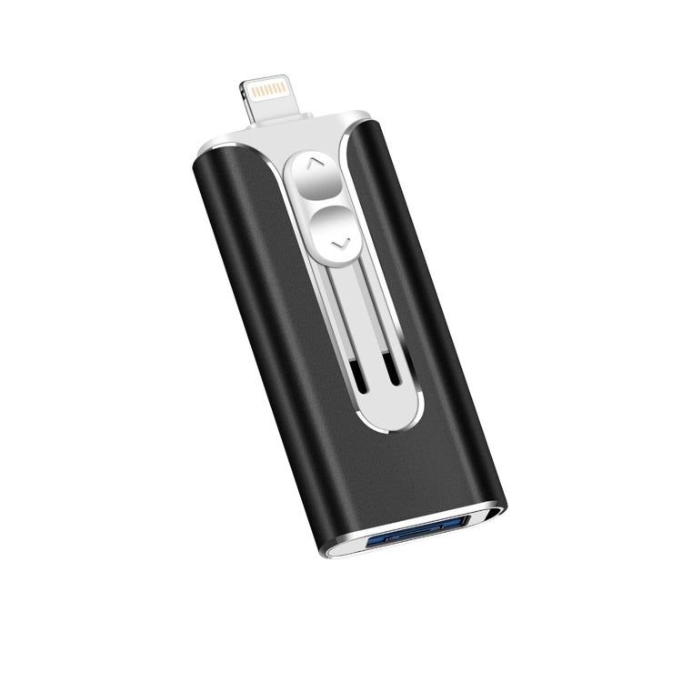 128GB Micro USB + 8 Pin + USB 2.0 3 in 1 Mobile Phone Computer U-Disk(Black) - U Disk & Card Reader by PMC TechLife | Online Shopping South Africa | PMC TechLife