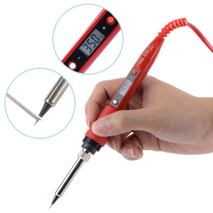 Metallic LCD Temperature Regulating Soldering Iron And Soldering Iron Tip Set Electric Soldering Iron Welding Tool(110V US Plug Black Head Black) - Soldering Iron Set by PMC Jewellery | Online Shopping South Africa | PMC Jewellery