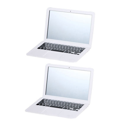 2 PCS Notebook Portable Mirror Desktop Single-sided Mirror(White) - Mirror by PMC Jewellery | Online Shopping South Africa | PMC Jewellery