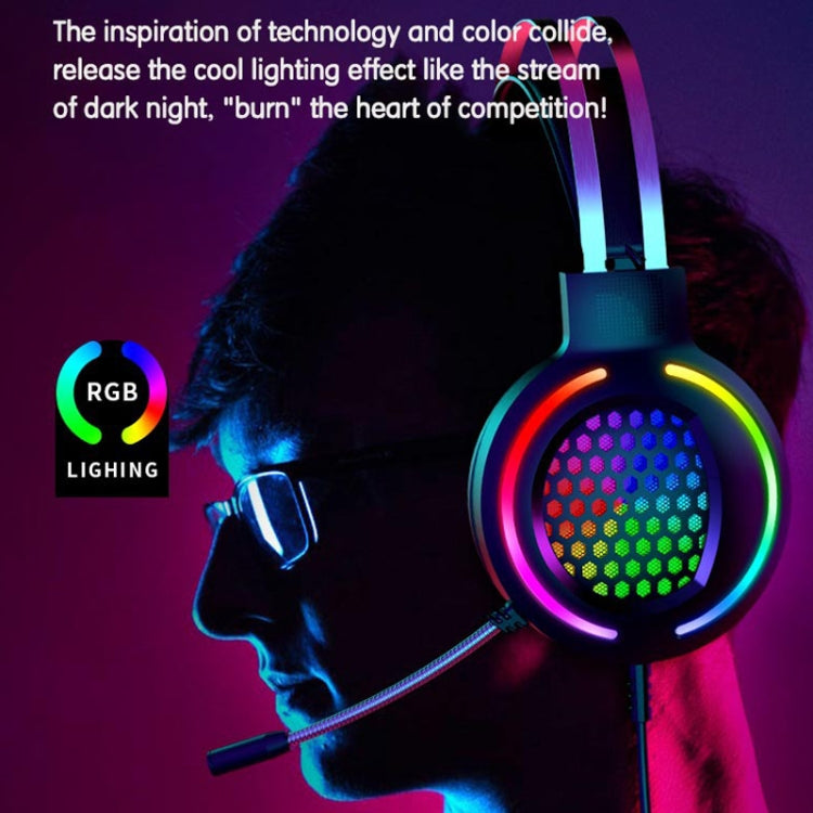 FOREV G99 USB RGBHead-Mounted Wired Headset With Microphone, Style: Standard Version  (Colorful Light Pink) - free shipping - PMC TechLife - Order now!