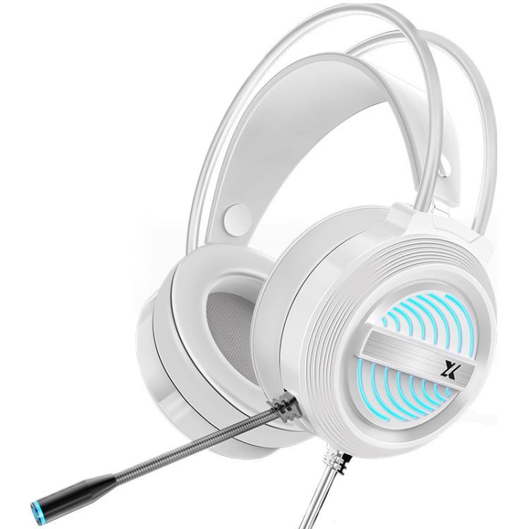 Heir Audio Head-Mounted Gaming Wired Headset With Microphone, Colour: X9S Double Hole (White) - Multimedia Headset by Heir Audio | Online Shopping South Africa | PMC Jewellery