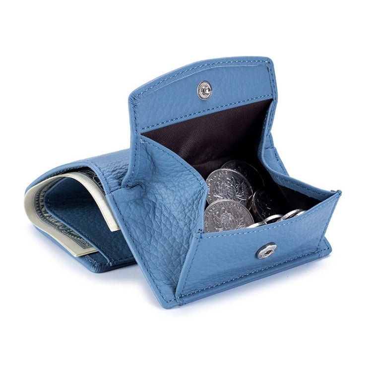 CL-2753 Leather RFID Short Coin Purse Wallet(Light Green) - free shipping - PMC TechLife - Order now!